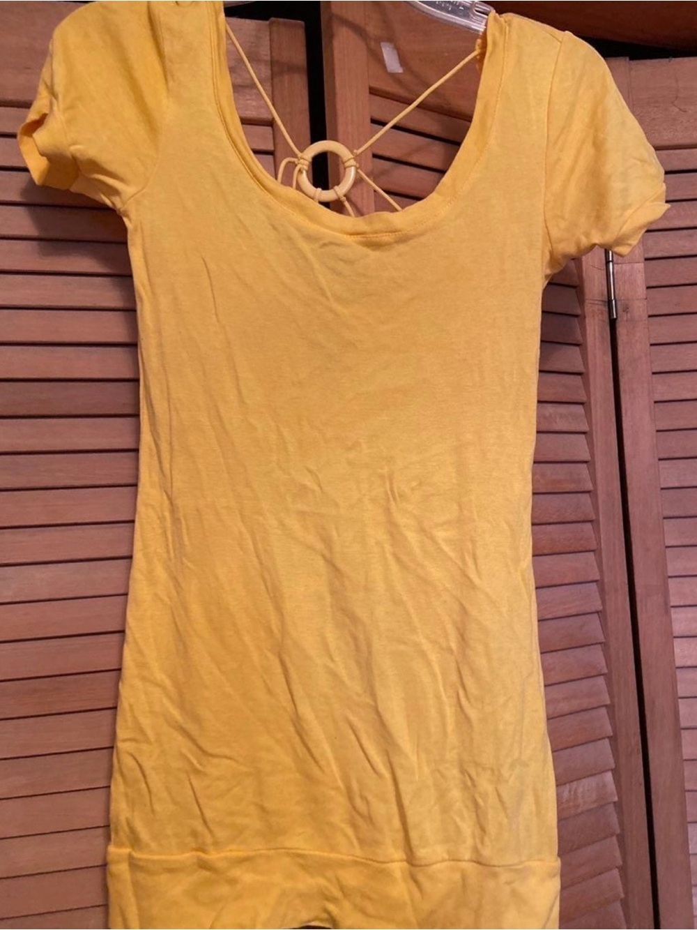 Yellow Energie crisscross back top Y2K